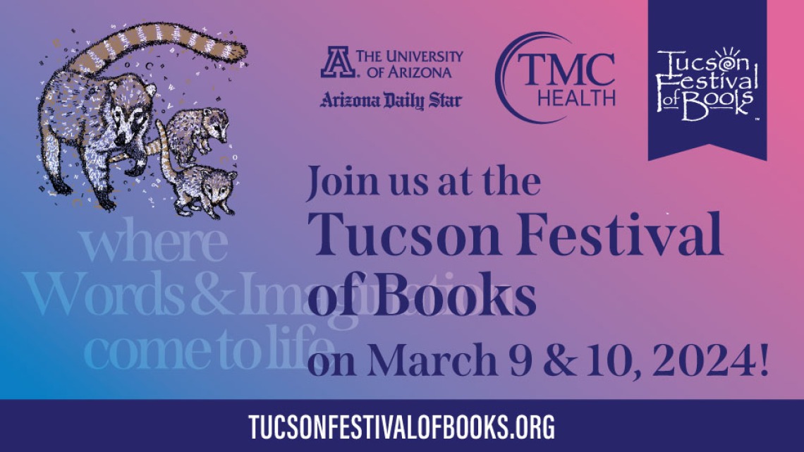 A banner for the festival of books 
