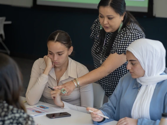 An image of students in a health lesson