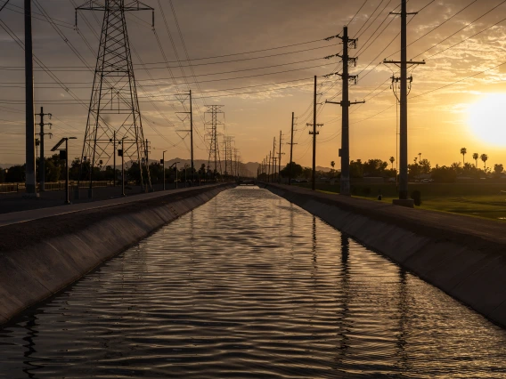 A stock image of the Chandler canal