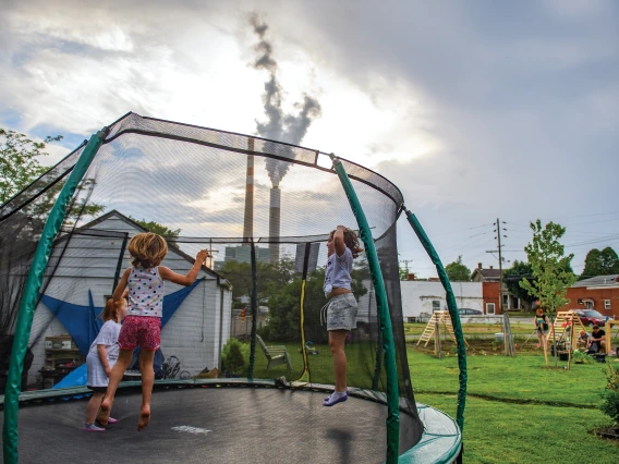 An image of children playing outside 