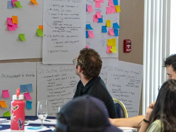 An image of a meeting bewtween researchers
