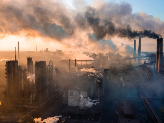 Image of a city affected by global warming