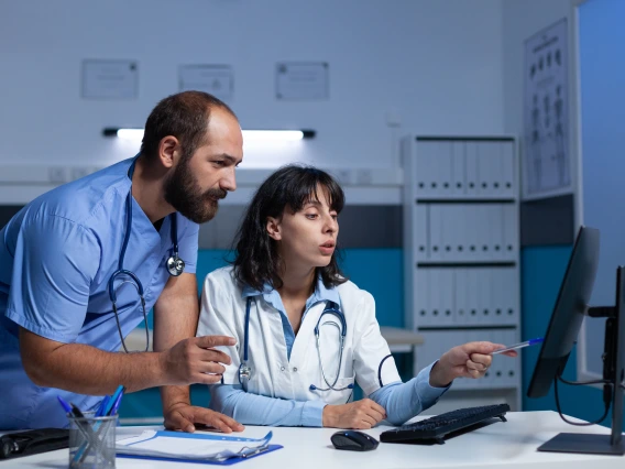 Image of two healthcare workers 