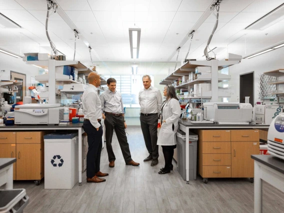 Lab group in a laboratory