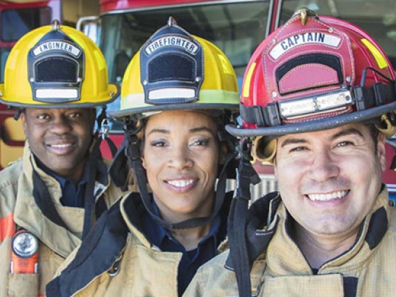 Image of three firefighters