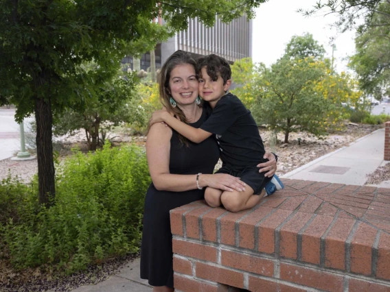Image of Paloma Beamer and her son, Javier.
