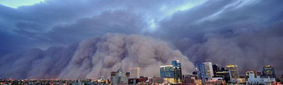 Color image of massive dust clouds in Phoenix Arizona, 2011