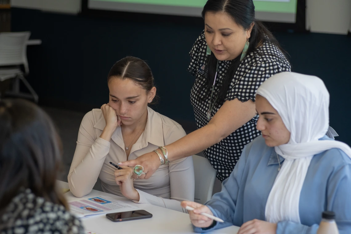 An image of students in a health lesson