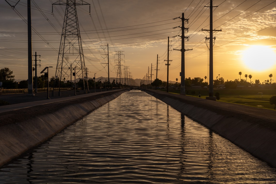 A stock image of the Chandler canal