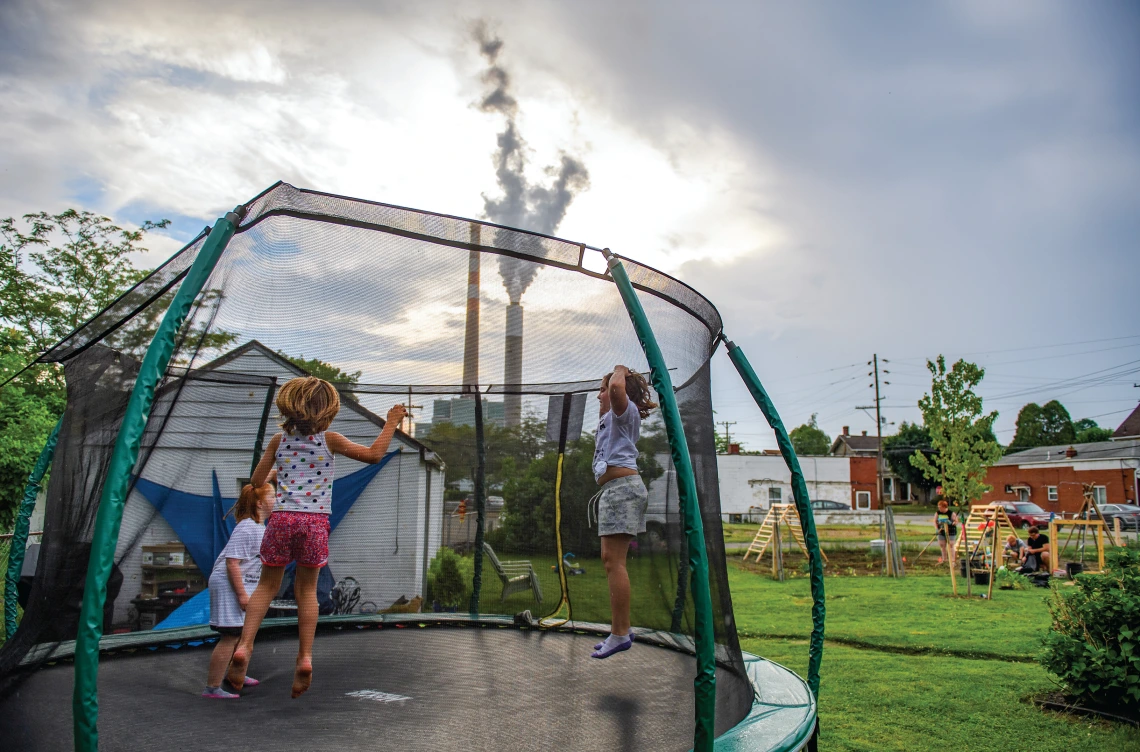 An image of children playing outside 