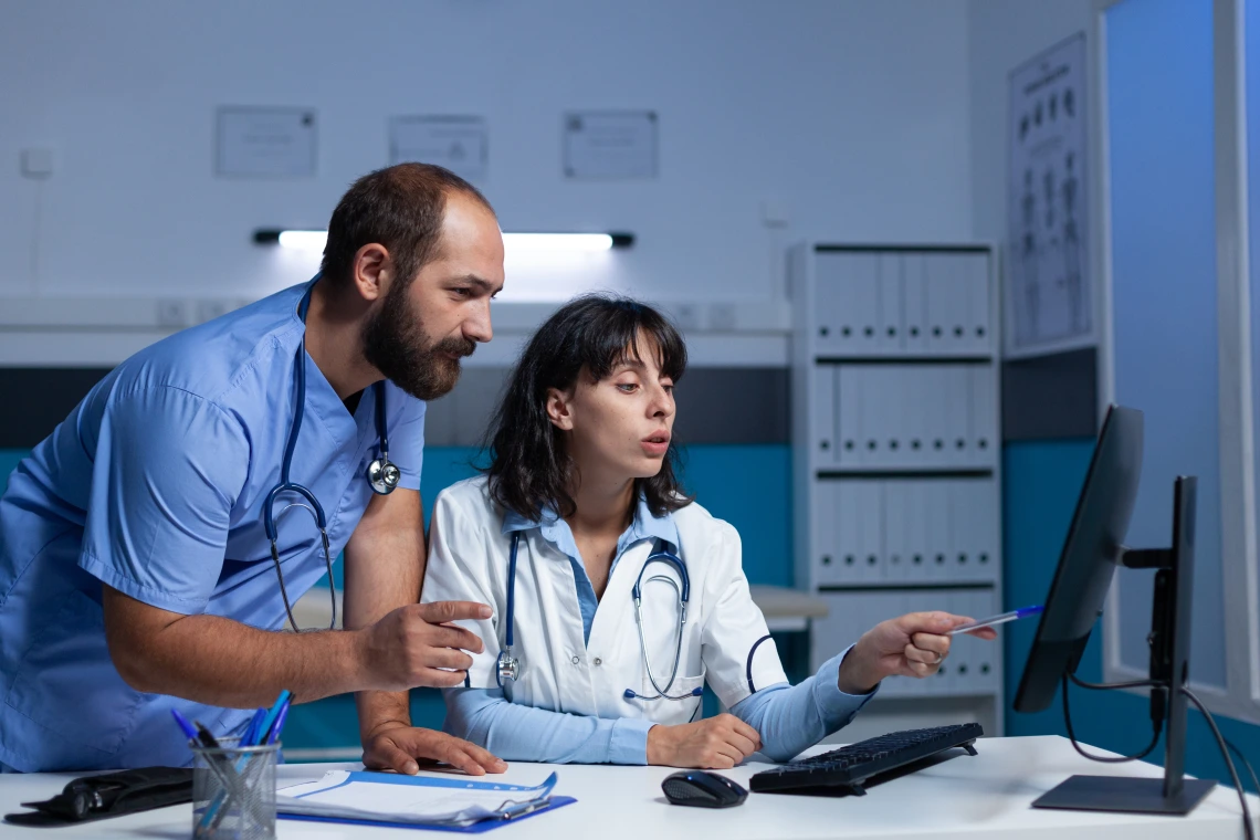 Image of two healthcare workers
