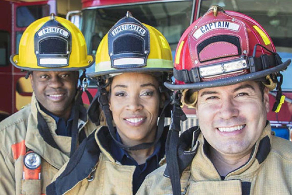 Image of three firefighters