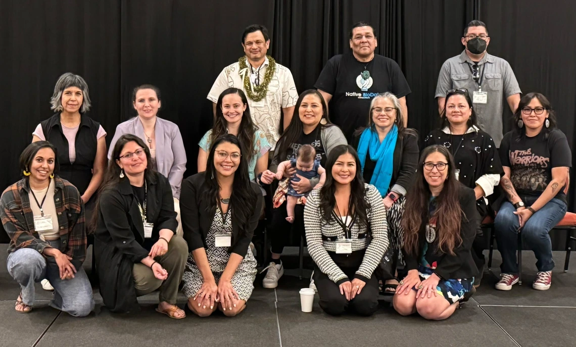 The planning team for the 2024 IDSov & Gov Summit in Tucson featured Randy Akee (far left, back row) and Stephanie Russo Carroll (far right, front row).