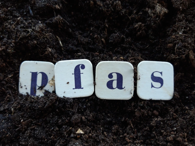 A stock image of contaminated soil