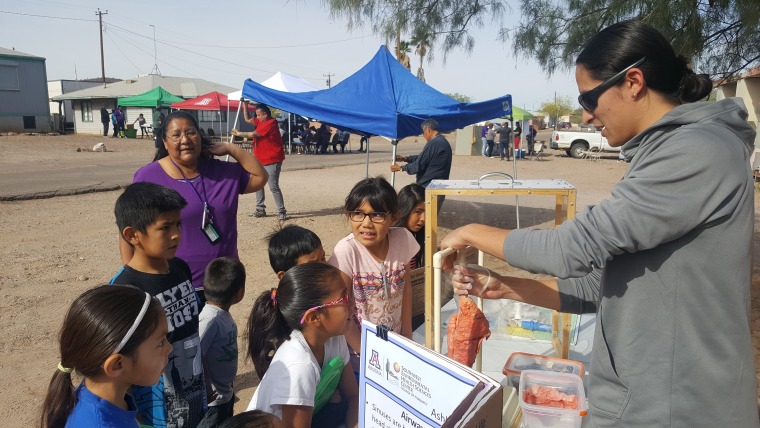 A picture of a group of children participating in an activity. 