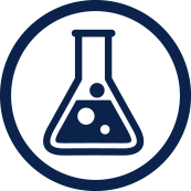 Icon of a chemistry flask - representing the SWEHSC Environmental Exposures in Underserved Southwest Populations research focus group