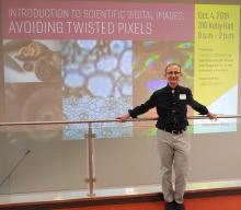 Mr Cromey at a workshop