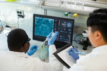 A stock image of a tow workers in a lab