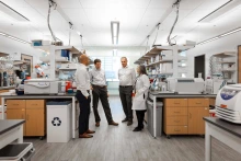 Lab group in a laboratory