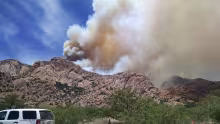 Image of fire in Arizona's mountains