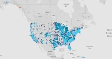 Image of map of US PFAS contamination